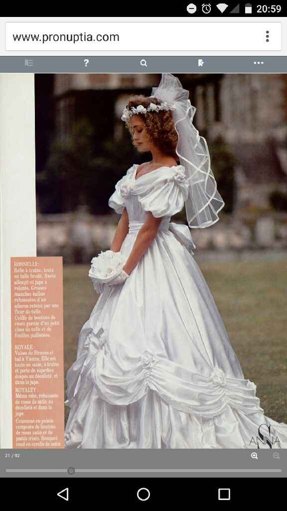 Petit délire : quel était le type de robe de mariée, l'année de ma naissance ? ( Oui, je sais, je ne