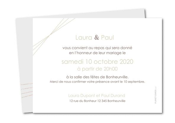 Carte invitation