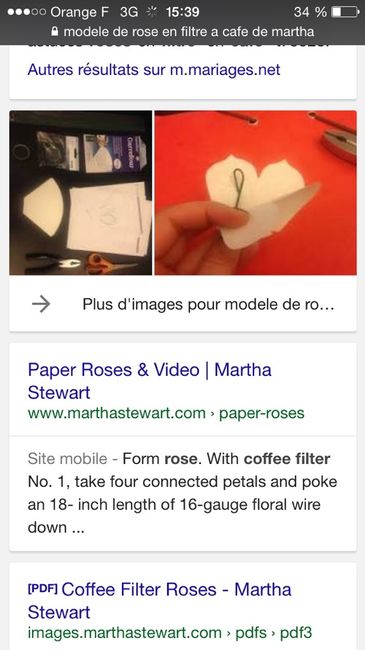 Diy centre de table rose en filtre à café - 1