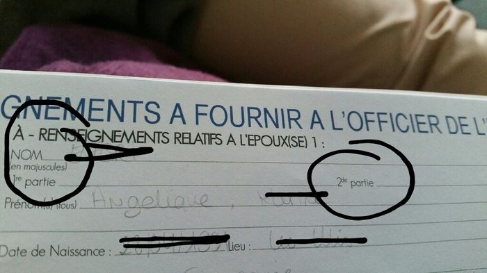 Besoin d'aide pour remplir le guide des futurs époux - 1