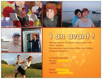 Invitation des témoins pour remise de cadeaux