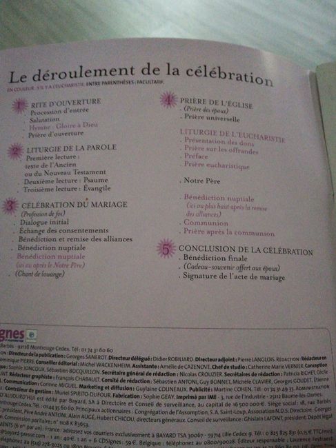 Livret de messe - 1