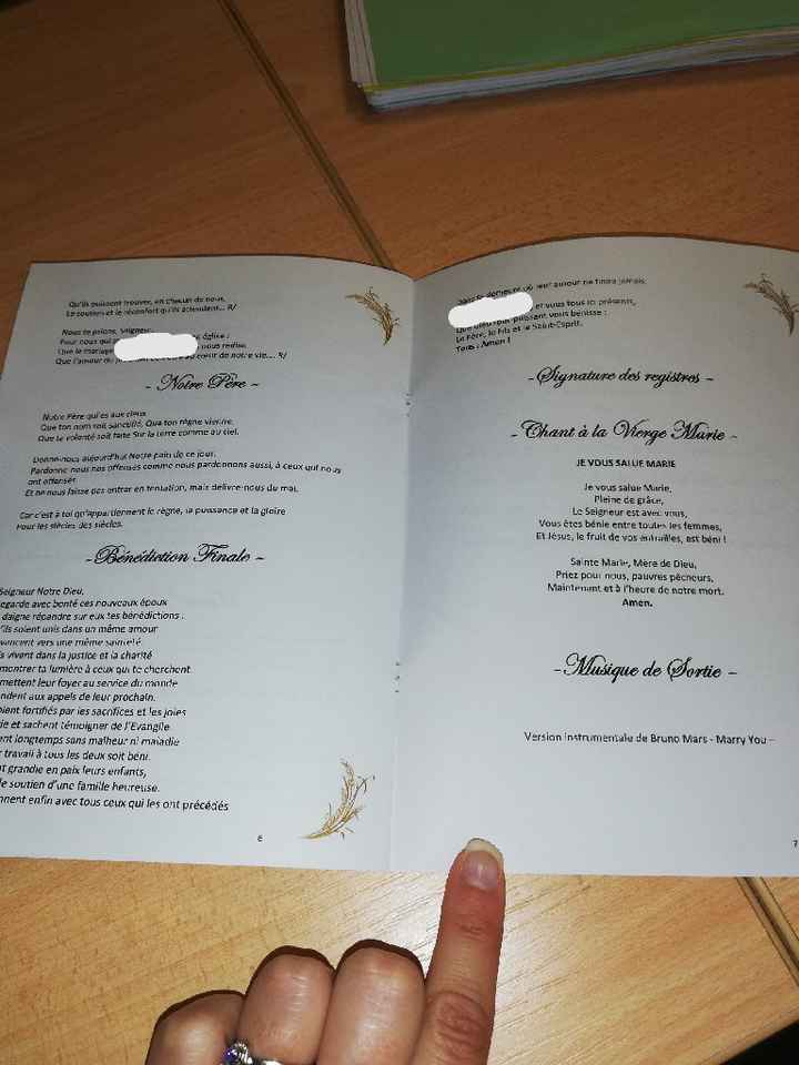 Petite question livret de messe  et menu - 3