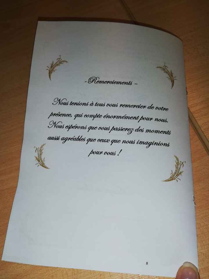 Petite question livret de messe  et menu - 4