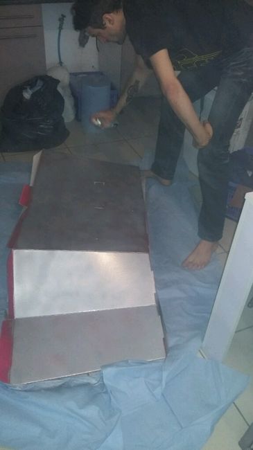 Début de la transformation du caddy bar - 2
