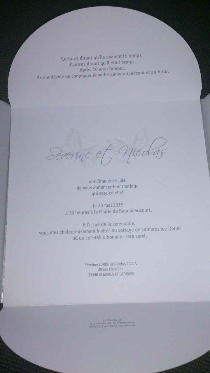 Faires parts envoyés et les réponses arrivent - 2