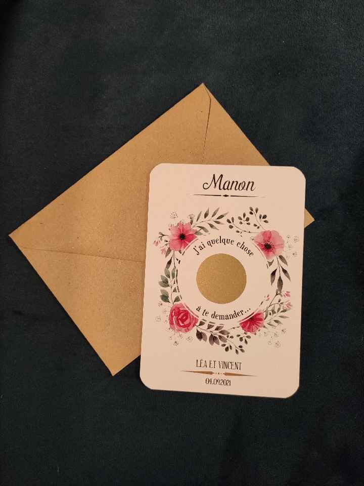 Demande aux témoins et demoiselles d'honneur - 1