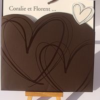 faire part marron rose