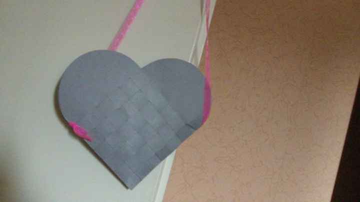 coeur tressé en papier épais