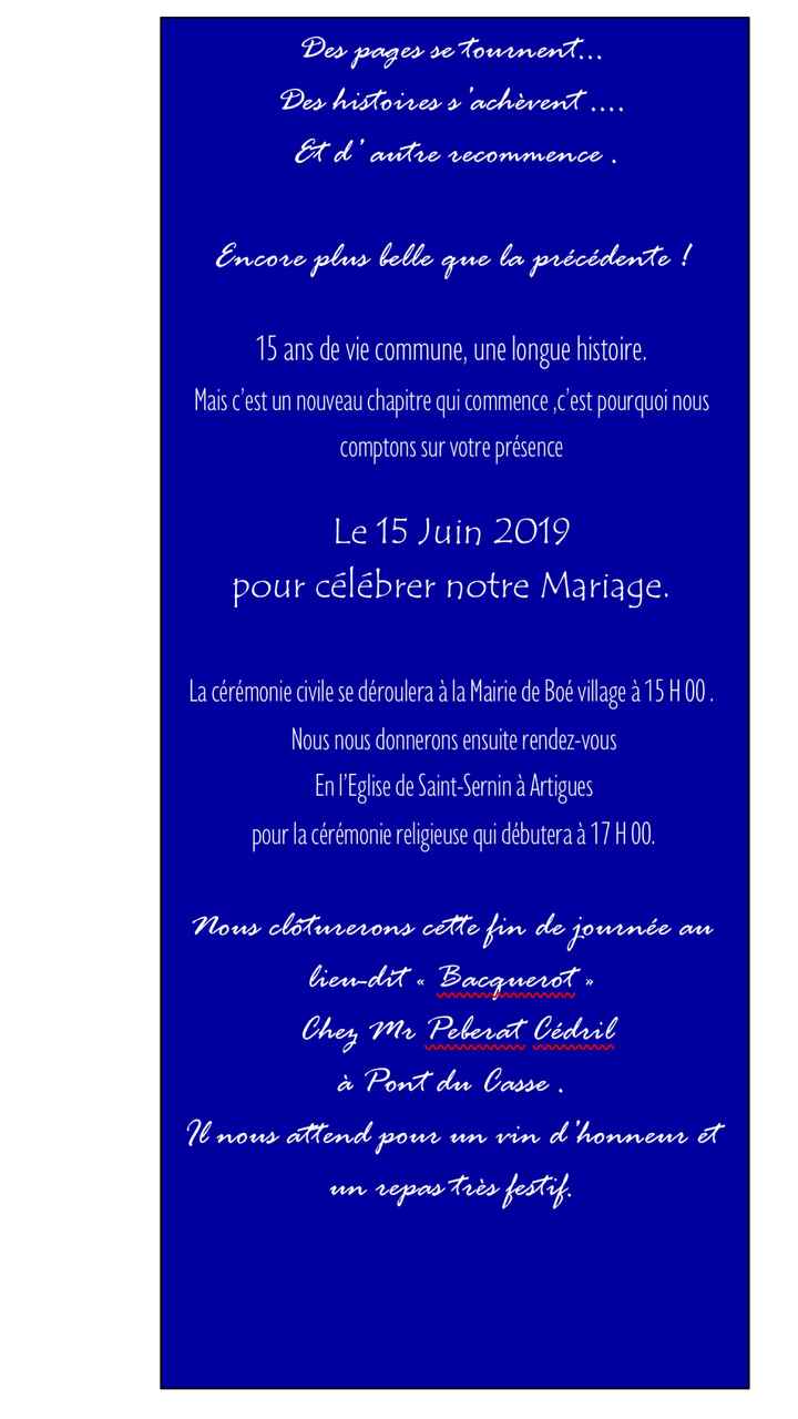 Faire part / acte 2 !! Le texte - 1