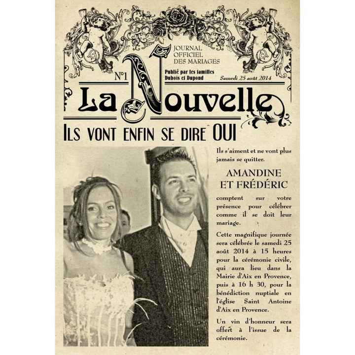 faire part journal