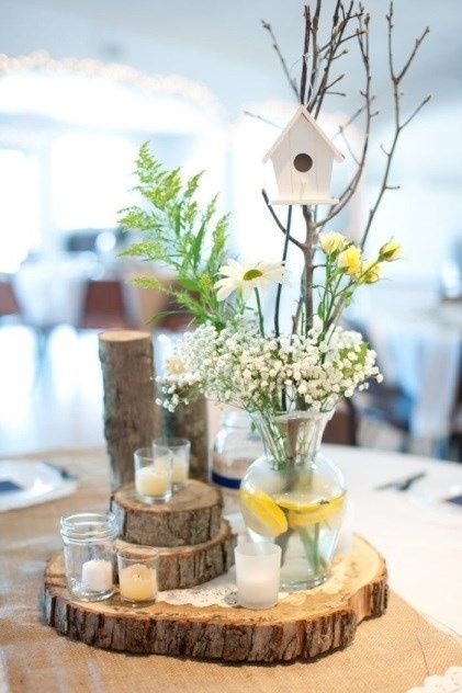 centre de table bois