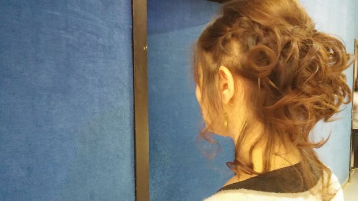 Essai coiffure au salon du mariage  - 2