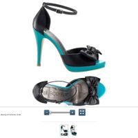 Chaussures noir turquoise