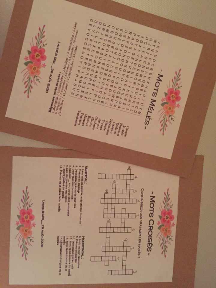 Jeux des binômes & mots croisés - 1