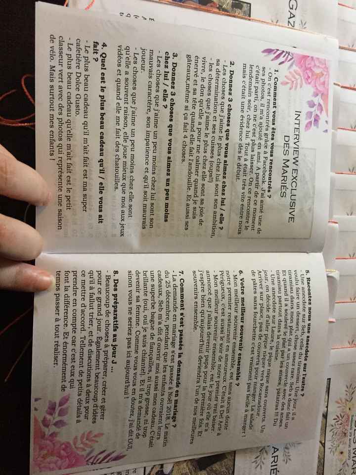 Avancée du week-end : gazette des mariés et étiquettes de chaise - 2