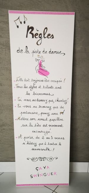 Pancarte piste de danse - 1