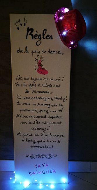 Pancarte piste de danse - 2
