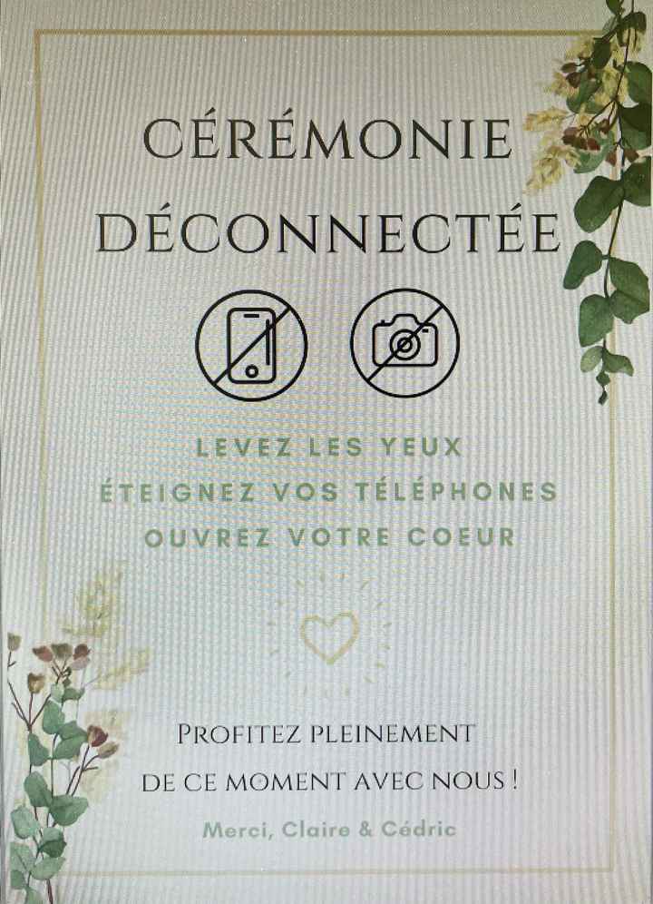 Cérémonie déconnectée - 1