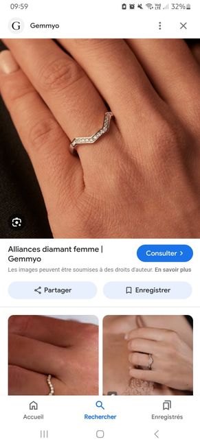 Compatibilité bague de fiançaille et mariage 5