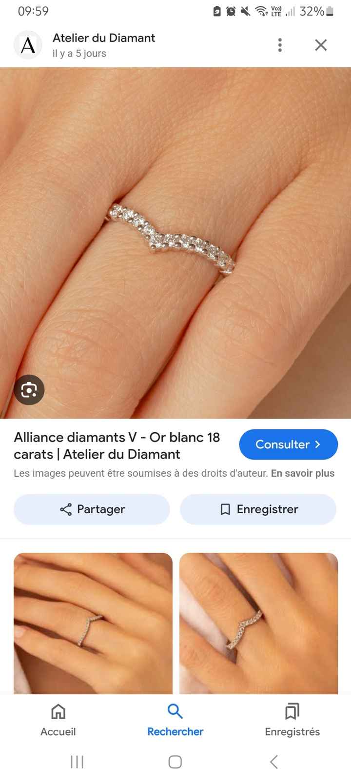 Compatibilité bague de fiançaille et mariage - 1