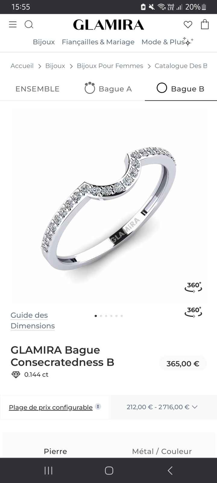 Alliance avec bague de fiançailles - 1