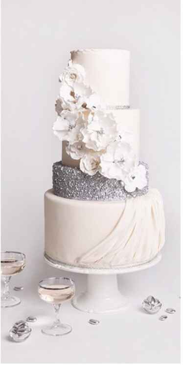 Des wedding cake couleur argent! - 1
