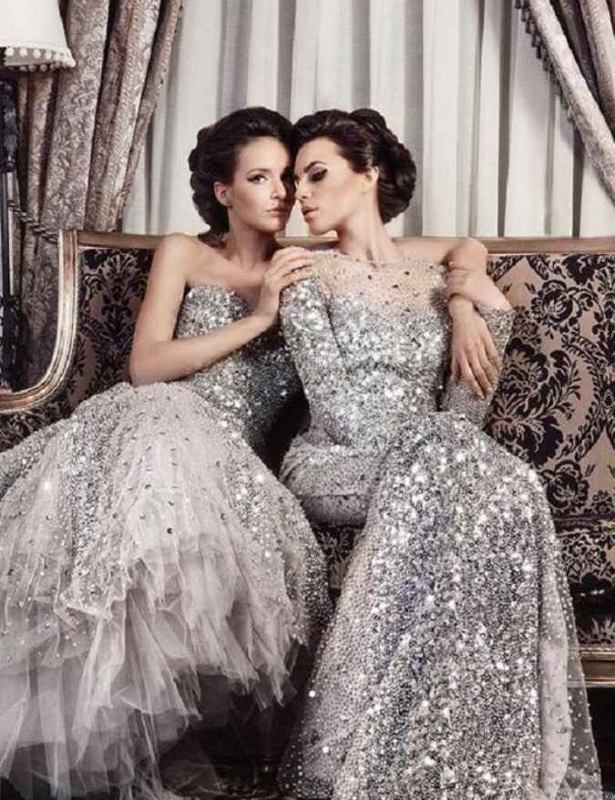 Robes argentées pour les demoiselles d'honneur - 6