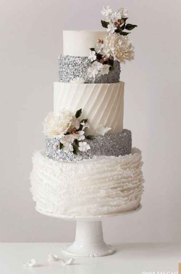 Des wedding cake couleur argent! - 3