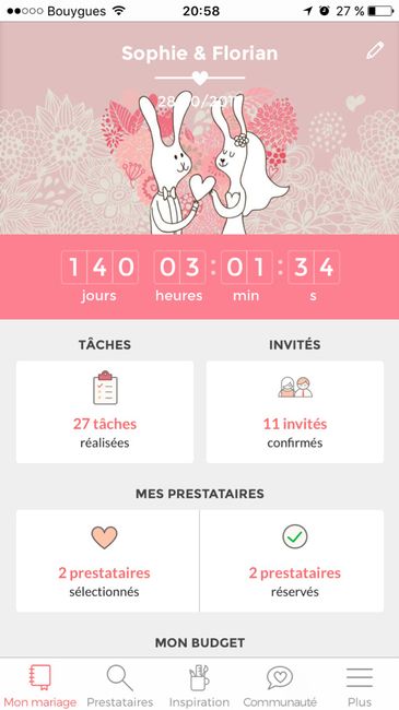 Où en sont vos compteurs Mariages.net ? - 1