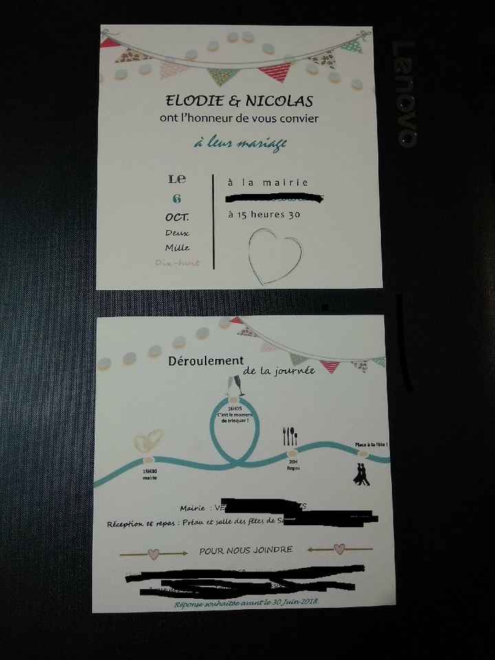 Faire-part fabriqués main - 1