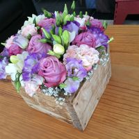 Caisse en bois en centre de table - 1