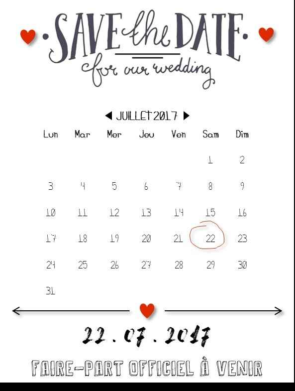 Les "save the date" - 1