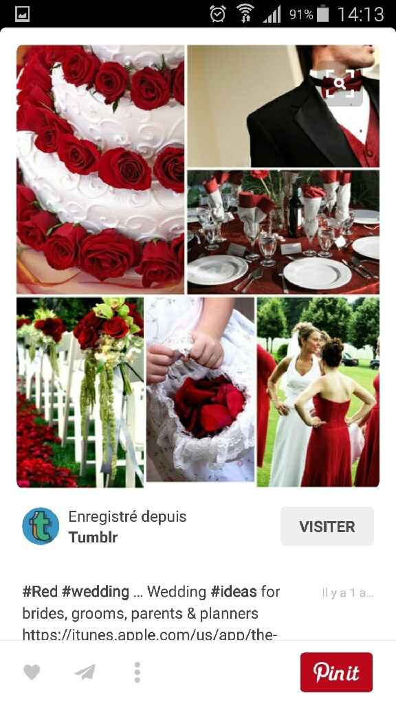 Thème du mariage en rouge et blanc - 13