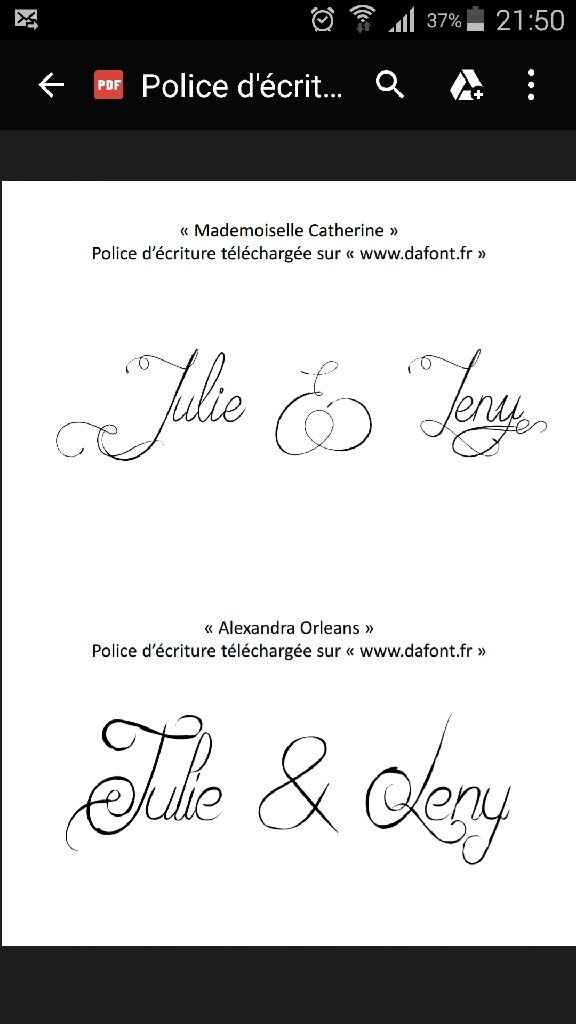 Police d'écriture - 1