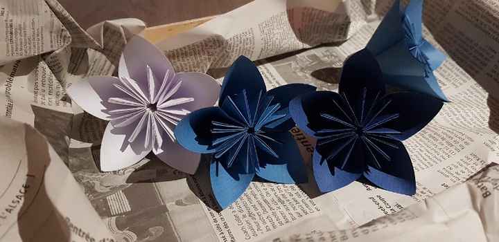 Fleurs origami 🌸 les premières d'une longue série... - 1