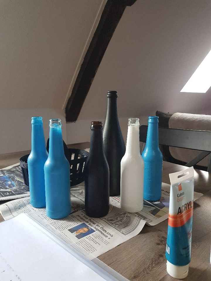 Test diy du soir / vases bouteilles en verre - 1