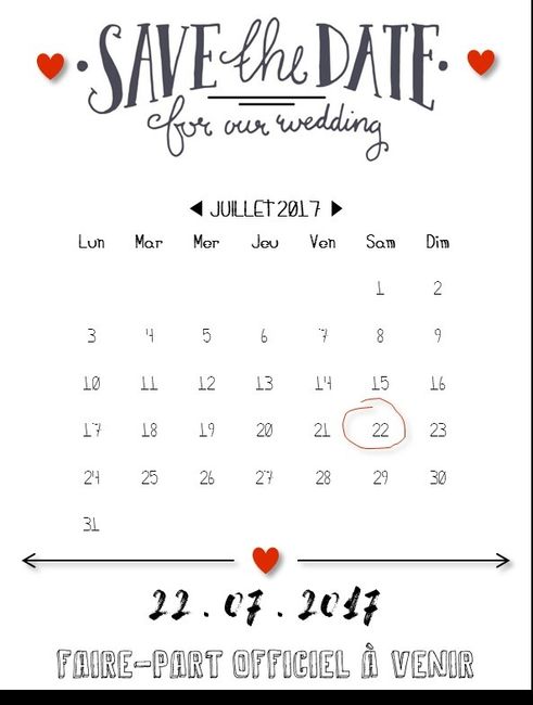 Les "save the date" - 1