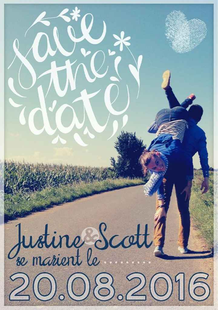 Journal d'une mariée - Le Save the Date - 1