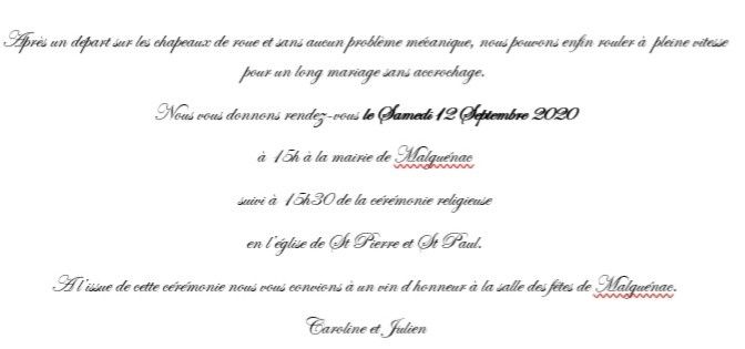 Faire part - 1