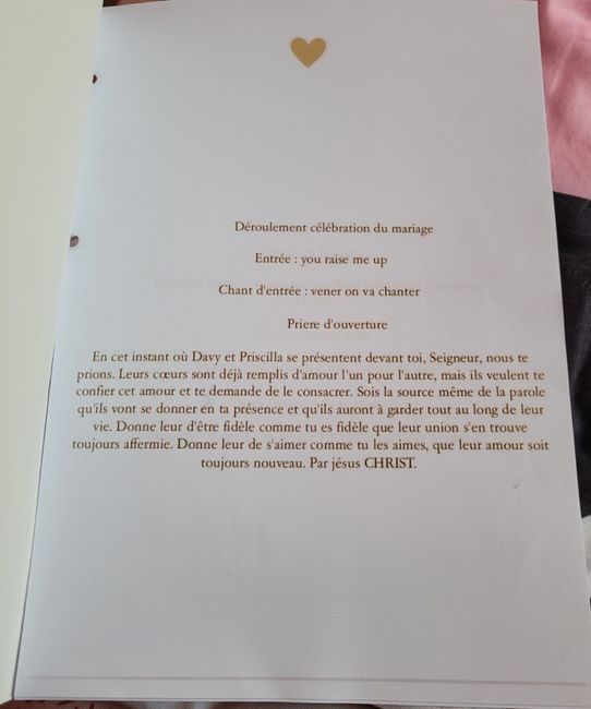 Livret de cérémonie religieuse 2