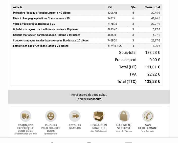 Couvert et assiettes plastiques - 1