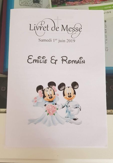 Livret de messe mariage Disney - Cérémonie de mariage - Forum Mariages.net