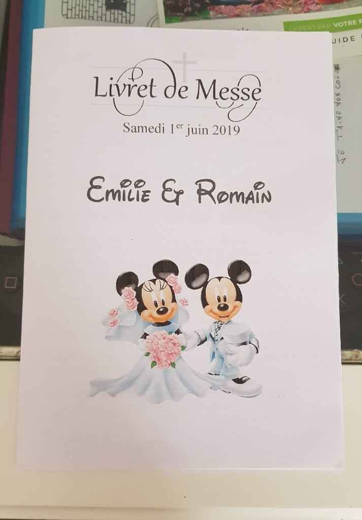 Livret de messe mariage Disney - 1