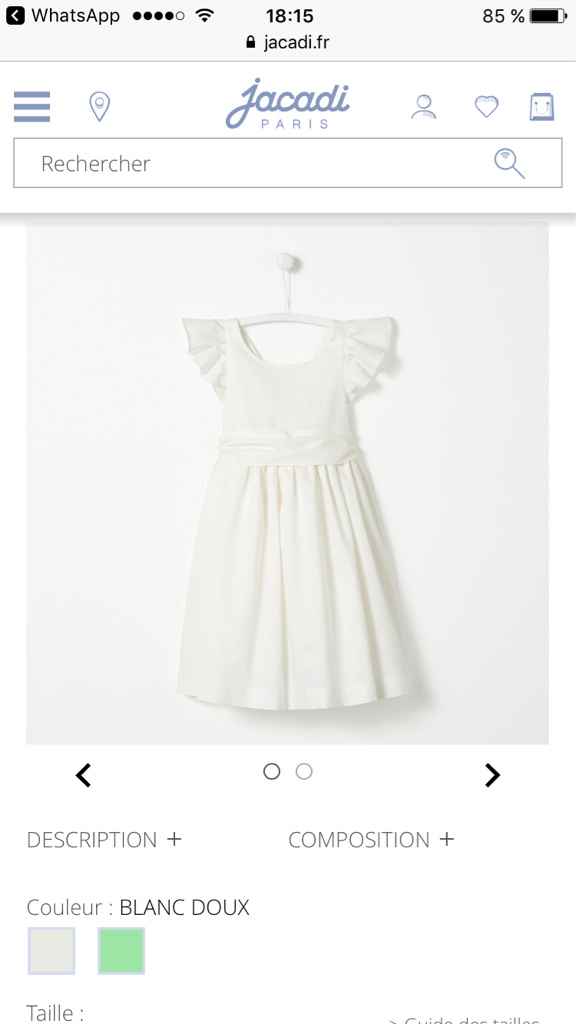 Robe pour petite fille (demoiselle d'honneur) - 1