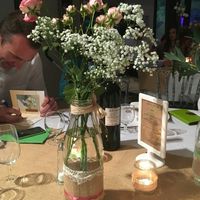 Pot en verre jute et dentelle - 1