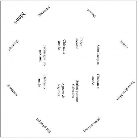 menu origami - déplié