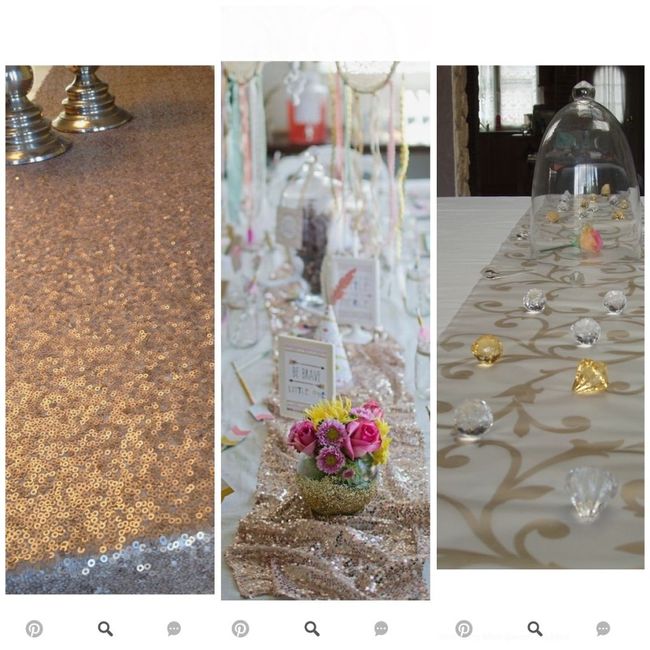 Chemin de table doré