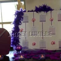 plan de table dégradé de violet