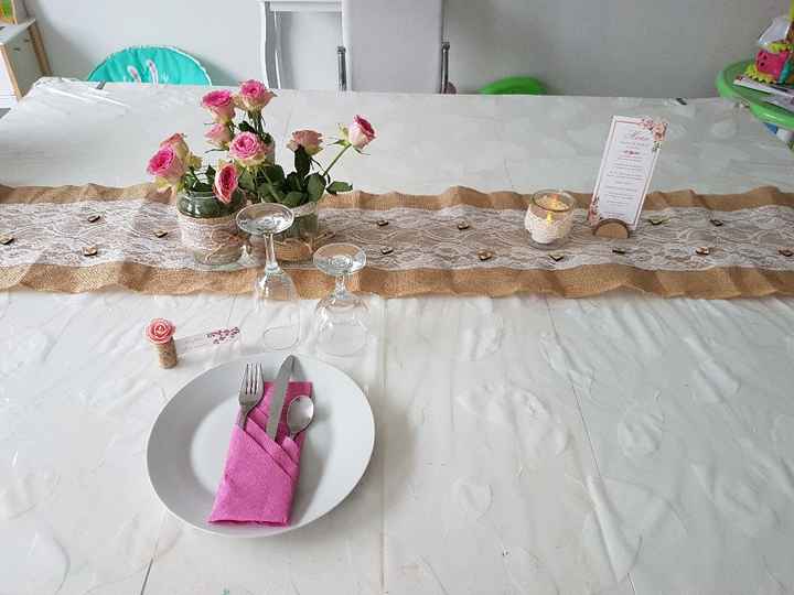 Essai déco table thème champêtre - 1